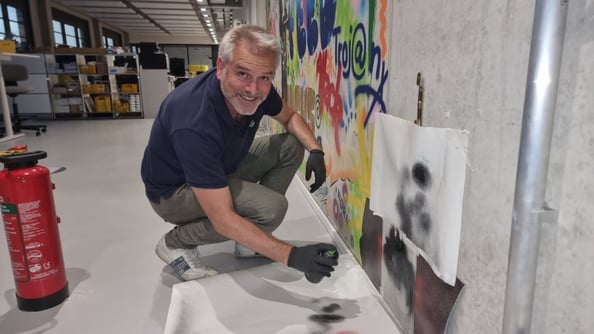 Der Graffity-Sprayer von indevis: Kurz von Bansky inspiriert
