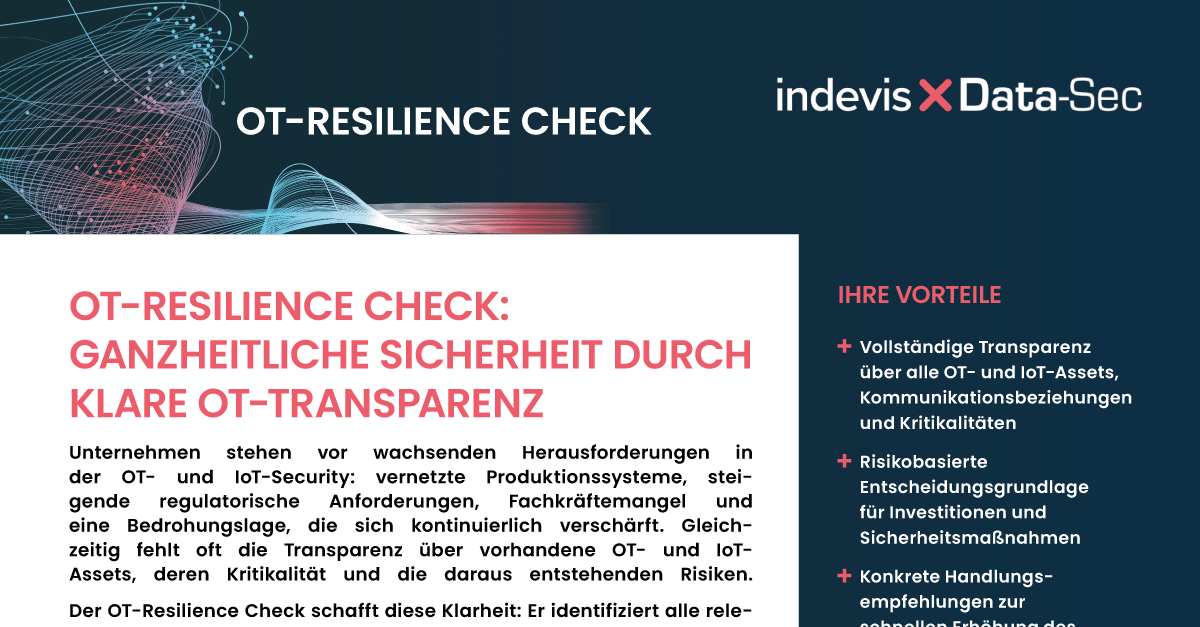 OT-Resilience Check:  Ganzheitliche Sicherheit durch klare OT-Transparenz