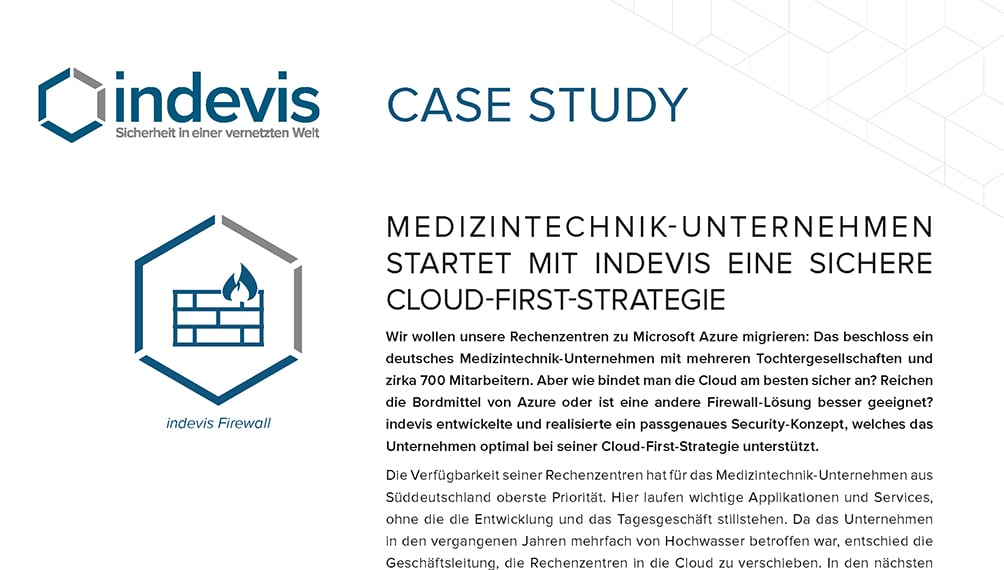 Case Study: indevis Firewall für Medizintechnik