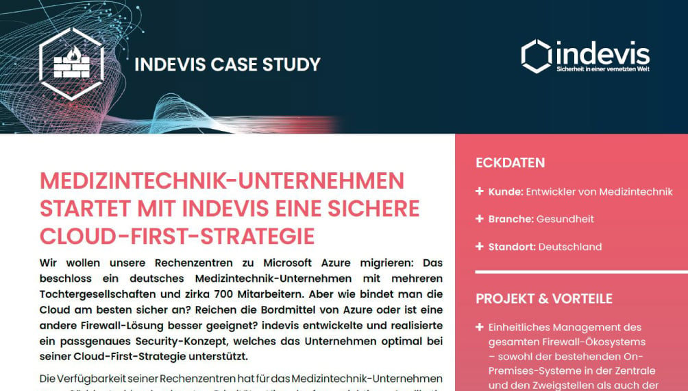 Case Study: indevis Firewall für Medizintechnik