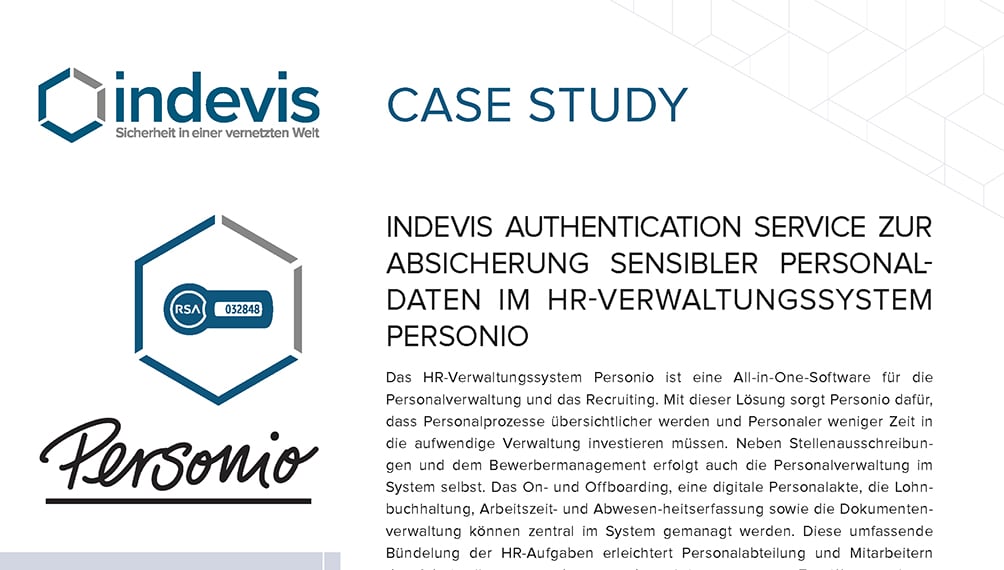 Case Study: indevis Authentication für HR-Verwaltungssystem Personio