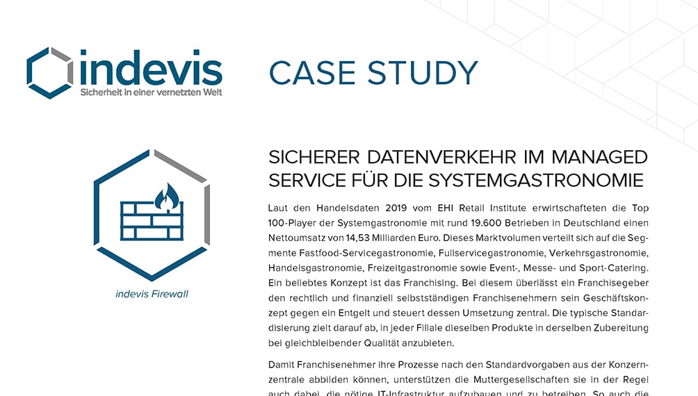 Case Study: Managed Service indevis Firewall für die Systemgastronomie