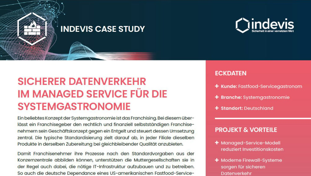 Case Study: Managed Service indevis Firewall für die Systemgastronomie