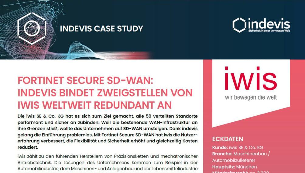 Case Study: indevis bindet Zweigstellen von iwis mit Fortinet Secure SD-WAN an