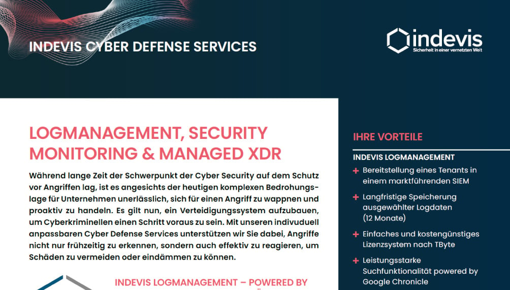 Datenblatt: indevis Cyber Defense Services