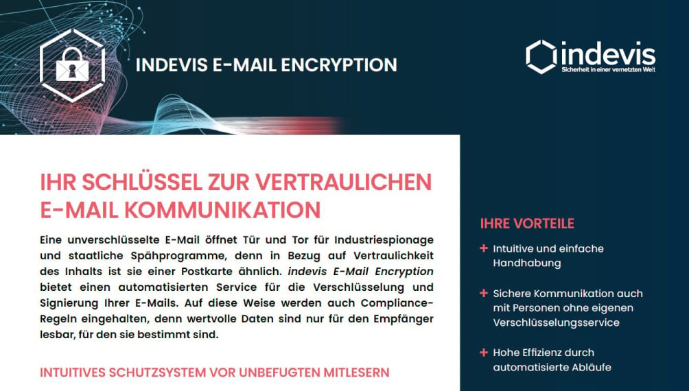 Datenblatt: indevis E-Mail Encryption