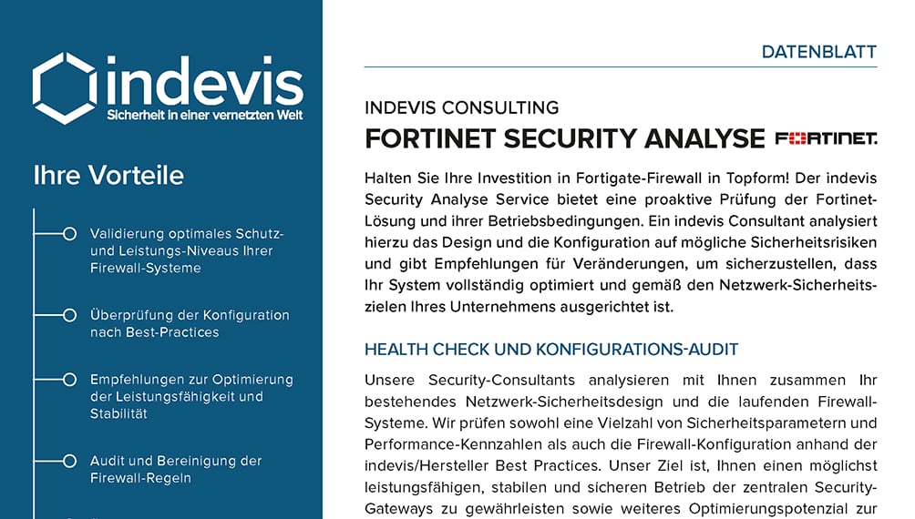 Datenblatt: Fortinet Security Analyse