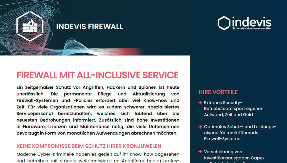 Datenblatt: indevis Firewall