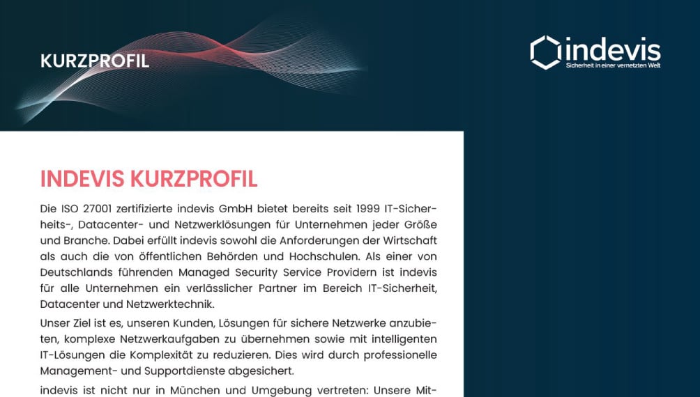 Datenblatt: indevis Kurzprofil